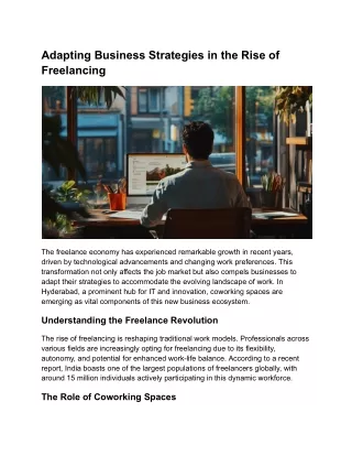 Adapting Business Strategies in the Rise of Freelancing
