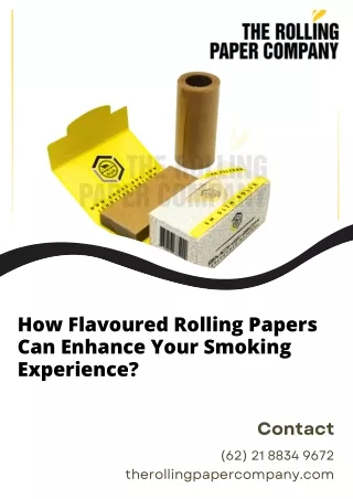 How Flavoured Rolling Papers Can Enhance Your Smoking Experience