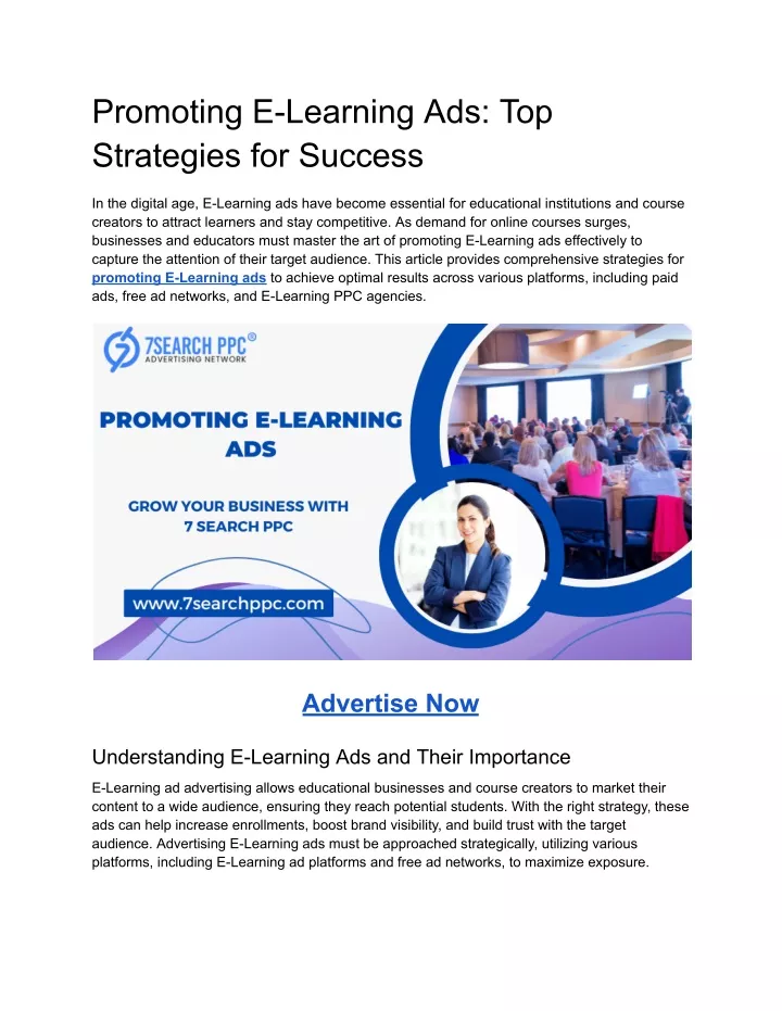 promoting e learning ads top strategies