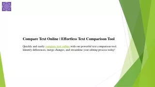 Compare Text Online  Effortless Text Comparison Tool