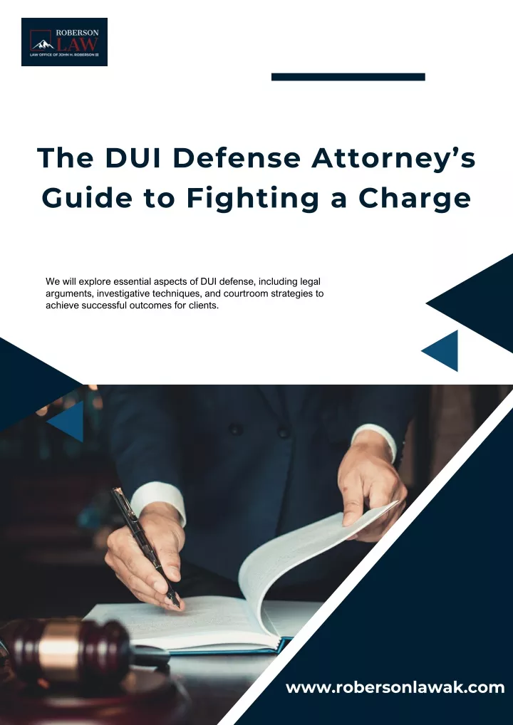 the dui defense attorney s guide to fighting