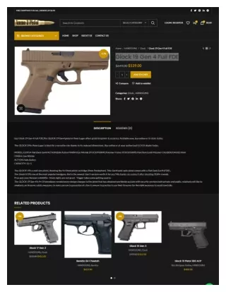 Glock 19 Gen 4 Full FDE in USA - ammo2pistol.com