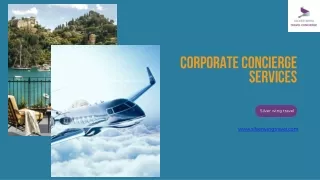 Corporate Concierge Services Enhancing Productivity and Elevating Experiences