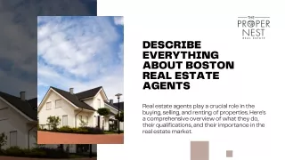 Describe Everything About Boston Real Estate Agents