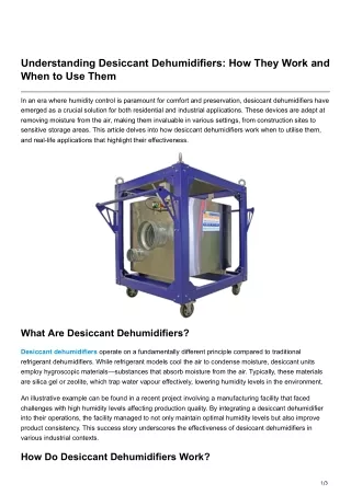 understanding desiccant dehumidifiers how they