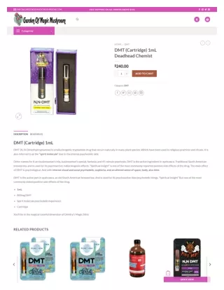 DMT (Cartridge) 1mL Deadhead Chemist in USA - gardenofmagicmushroom.com