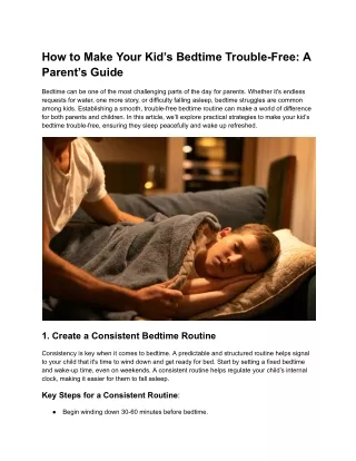 How to Make Your Kid’s Bedtime Trouble-Free_ A Parent’s Guide