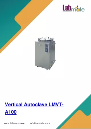 Vertical Autoclave LMVT-A100