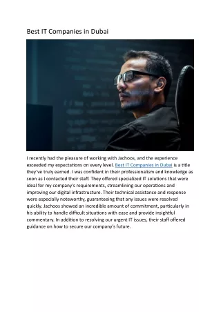 Best IT Companies in Dubai