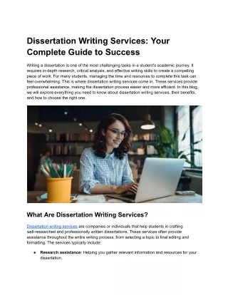dissertation writing services your complete guide