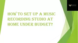 How to Set Up a Music Recording Studio