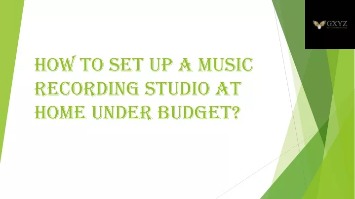 how to set up a music recording studio at home