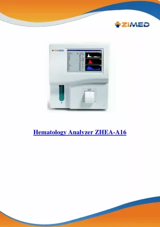 Hematology Analyzer ZHEA-A16