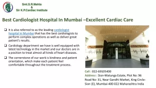 Cardiac Care at the Best Cardiologist Hospital in  Mumbai at SRM Hospital