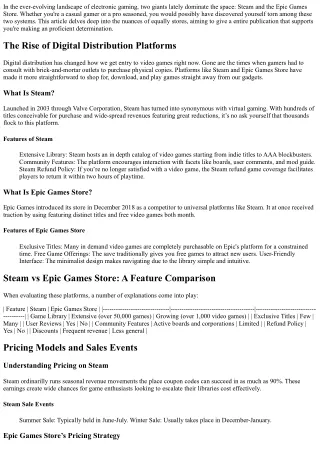 Steam vs Epic Games Store: Which One Should You Choose?