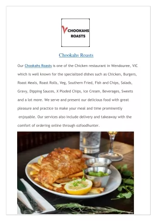 Chookahs Roasts - Menu| Wendouree - Order Now!