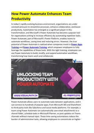 Power Apps Training | Power Automate Training