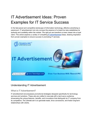 it advertisement ideas proven examples