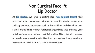 Non-Surgical Facelift