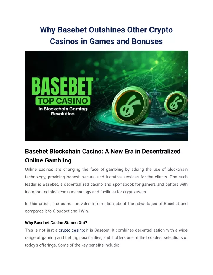 why basebet outshines other crypto casinos