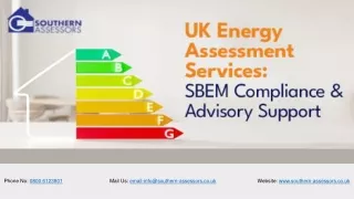 UK Energy Assessment Services: SBEM Compliance and Advisory Support