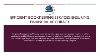 Efficient Bookkeeping Services: Ensuring Financial Accuracy