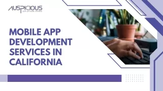 Mobile App  Development  Services in  California