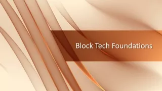 block tech foundations