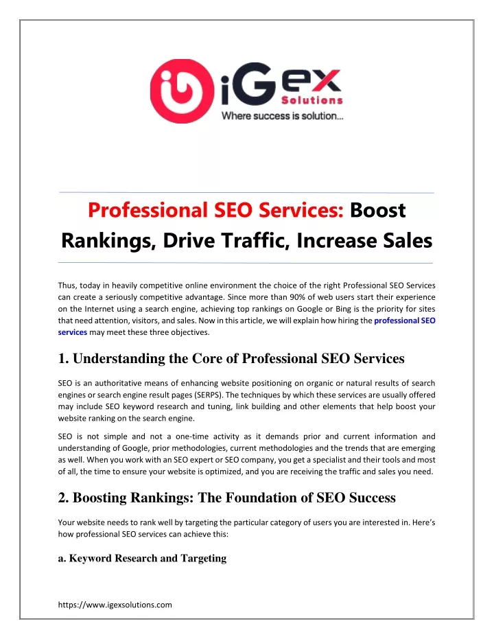 professional seo services boost rankings drive