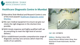 Excellence in Diagnostics at a Top Health Care Centre in Mumbai : MS Medical