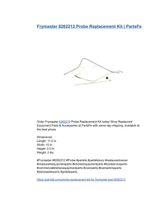 Frymaster 8262212 Probe Replacement Kit _ PartsFe