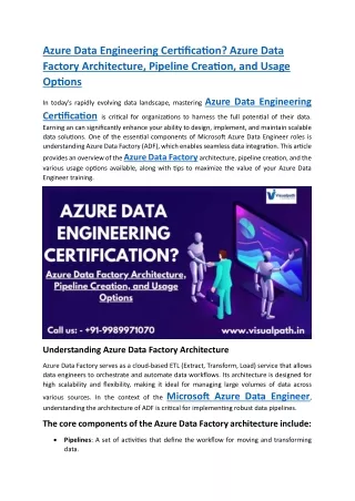 Azure Data Engineer Online Training | Microsoft Azure Data Engineer