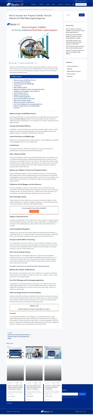 How To Increase Property Visibility: Tips for Real Estate Agents/Agency