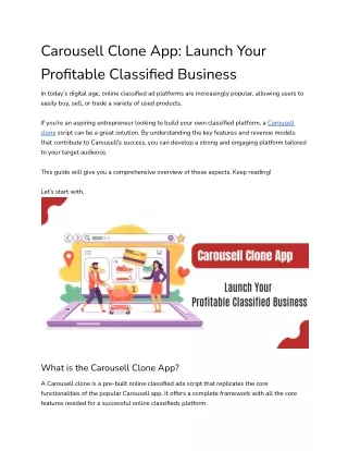 Carousell Clone App: Launch Your Profitable Classified Business