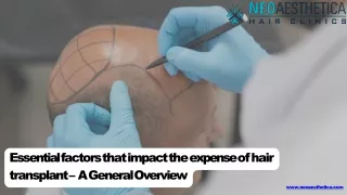 Essential factors that impact the expense of hair transplant – A General Overview