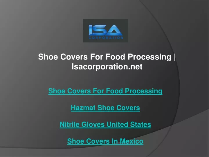 shoe covers for food processing isacorporation net