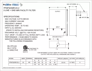 PFMF920MR-63-2 2-LINE   GND MRI FACILITY FILTER