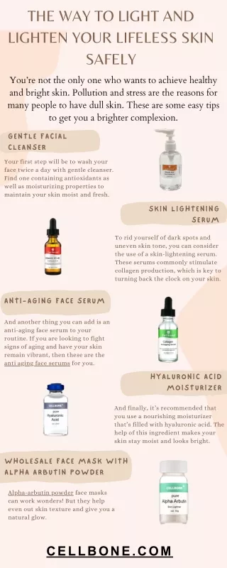 the way to light and lighten your lifeless skin