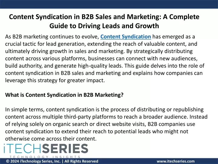 content syndication in b2b sales and marketing