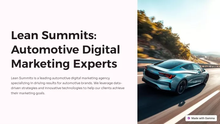 lean summits automotive digital marketing experts