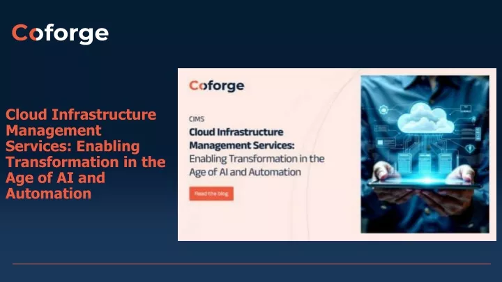 cloud infrastructure management services enabling transformation in the age of ai and automation