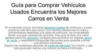 Guía para Comprar Vehículos Usados Encuentra los Mejores Carros en Venta (1)