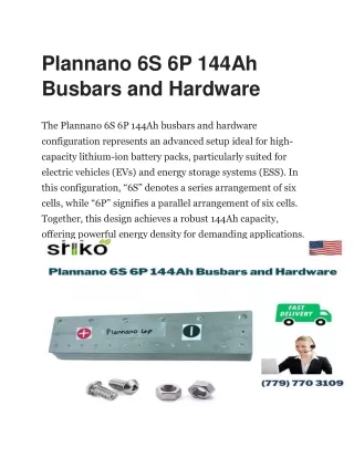 Plannano 6S 6P 144Ah Busbars and Hardware
