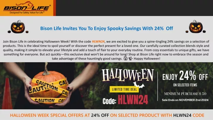 bison life invites you to enjoy spooky savings