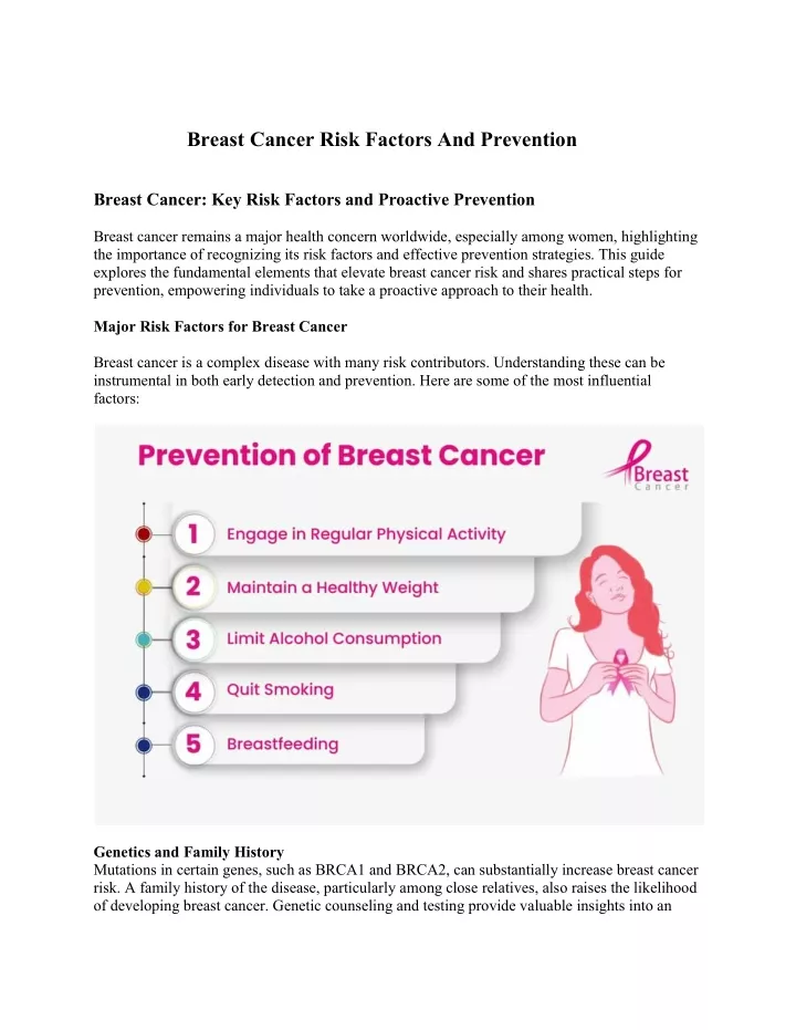 breast cancer risk factors and prevention