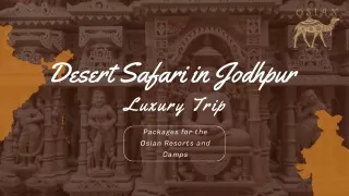 Desert Safari in Jodhpur | Desert resorts near jodhpur