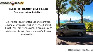 phuket taxi transfer your reliable transportation