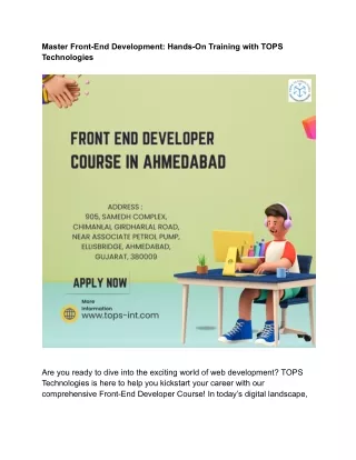 Master Front-End Development_ Hands-On Training with TOPS Technologies