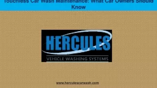 Touchless Car Wash Maintenance What Car Owners Should Know