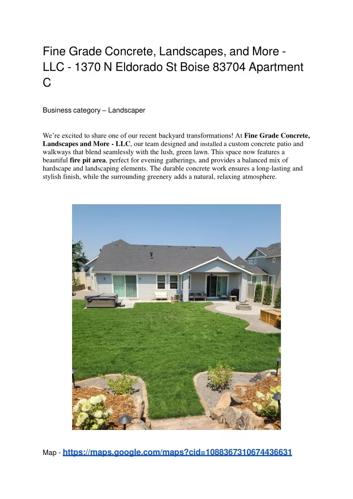 fine grade concrete landscapes and more llc 1370